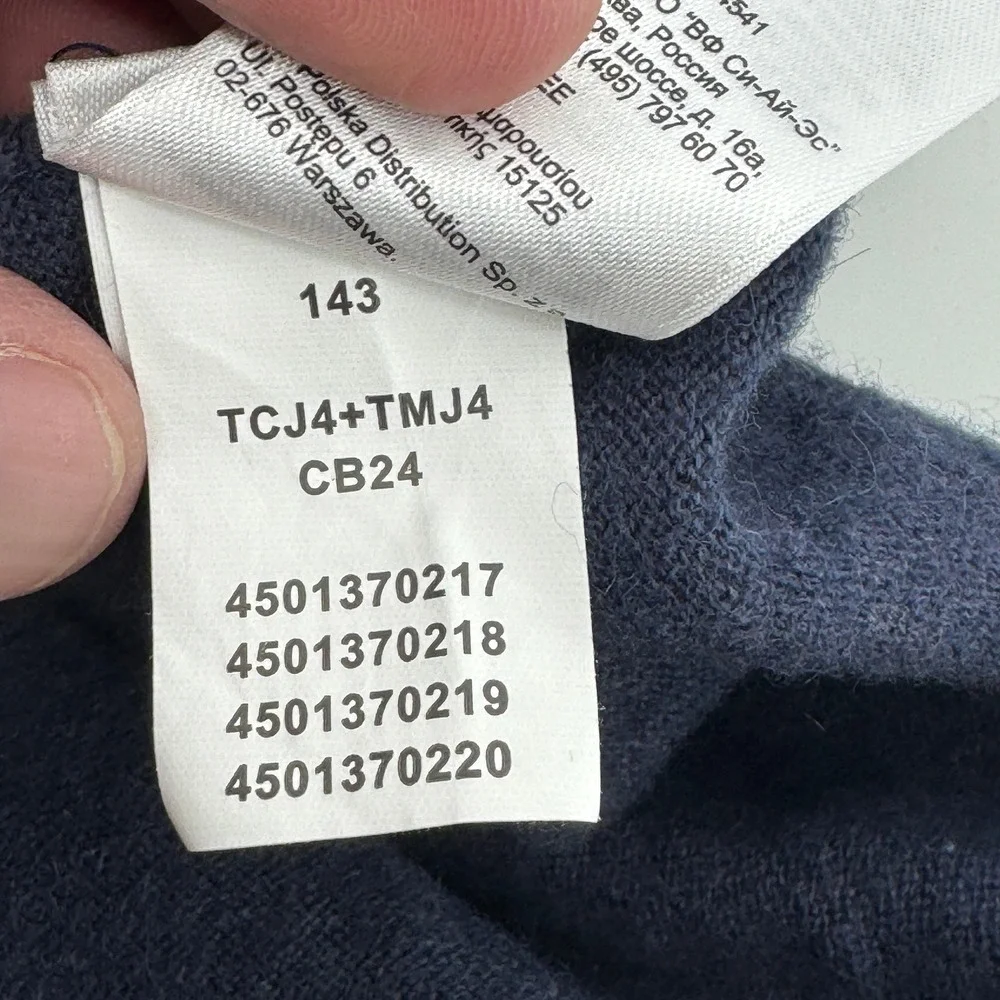 The North Face Mens Quarter Zip Pullover Sweater XL Blue Outdoor Casual‎ Wool